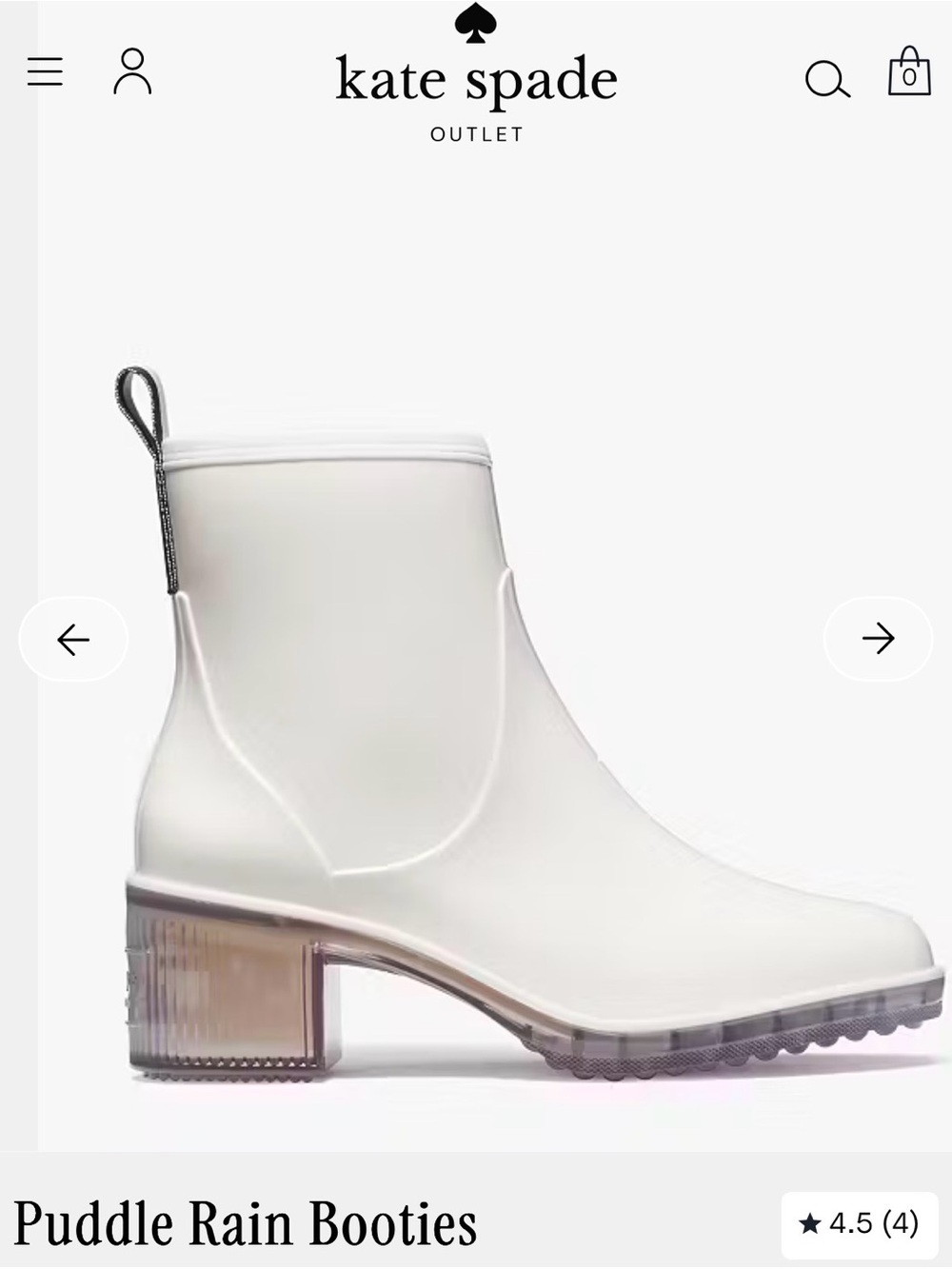 Puddle Rain Booties de Kate Spade ♠️ New York, Size 7